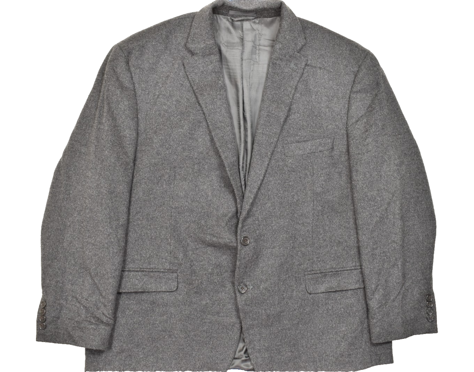 Lauren Ralph Lauren Men's 50r Blazer Gray Wool Silk Cashmere Two Button Jacket